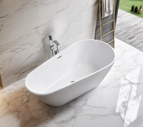 Ванна акриловая Cerutti SPA CT10503 170х80 отдельностоящая овальная с ножками - фото 2