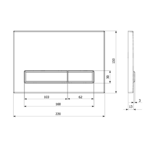 Клавиша смыва механическая Lavinia Boho RelFix 38050601 цвет черный матовый/белый - фото 5