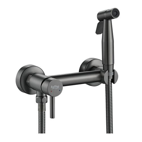 Гигиенический душ со смесителем Raffine F207T оружейная сталь - фото 2