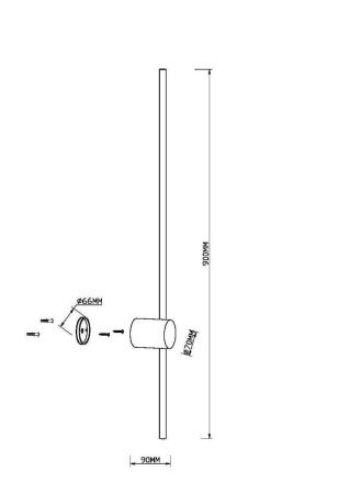 Светильник настенный Maytoni Light stick MOD237WL-L11BS3K