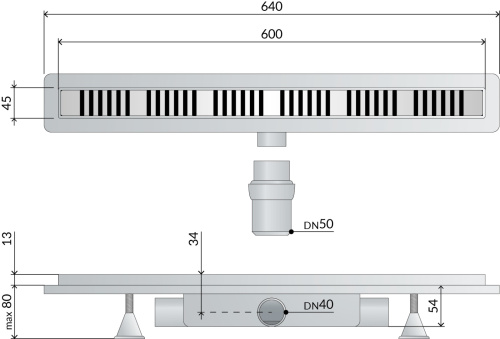 Душевой лоток OMP Tea Basicflow 4943.876.8 - фото 2