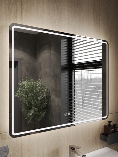 Зеркало в ванную Orange Nature ONP-100ZE 100х80 цвет бежевый - фото 4