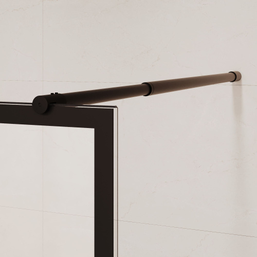 Душевая перегородка RGW Walk In 411011110-84 100х195 стекло с рисунком профиль черный - фото 5