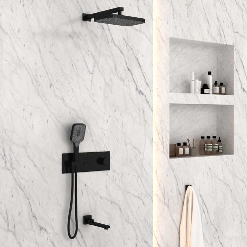 Душевая система Vincea VSFW-432T1MB встраиваемая в стену с термостатом