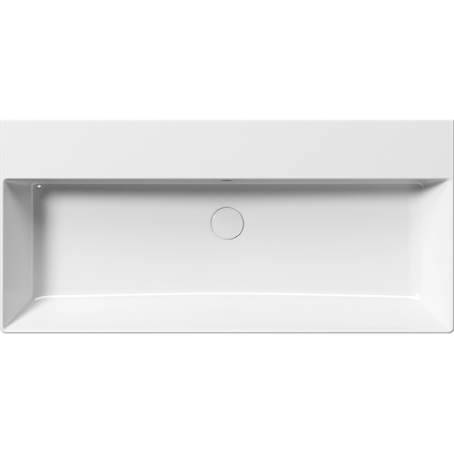 Раковина из санфаянса GSI Kube X 9423011_УЦ 100х47 подвесная цвет белый - фото 3