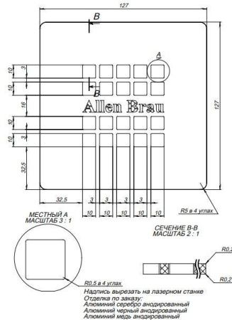 Накладка для сифона Allen Brau Priority 8.310N1-BA цвет серебро
