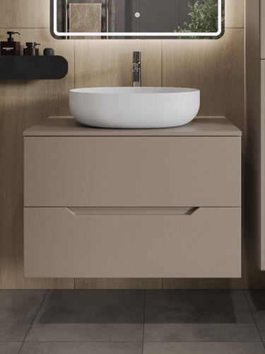 Тумба с раковиной Orange Line Li-80TuLMDF+B05-520W 81х46х68 цвет бежевый - фото 3