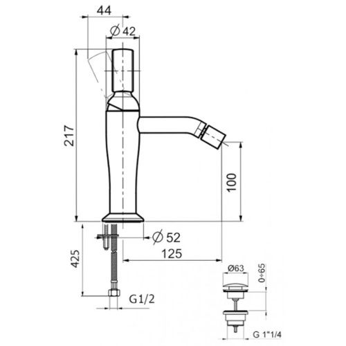 Смеситель Webert Opera OA840102980 на биде розовое золото - фото 3