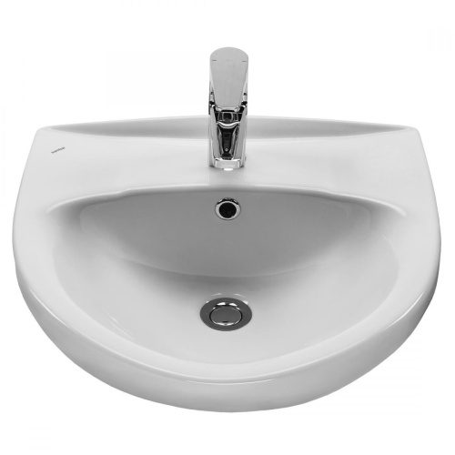 Раковина керамическая Onika Канны 1WH110243 50х45 накладная цвет белый 1 отверстие под смеситель - фото 3