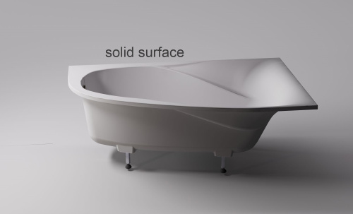 Ванна из искусственного камня Astra-Form Селена 01010081 170х100 угловая асимметричная с ножками - фото 2