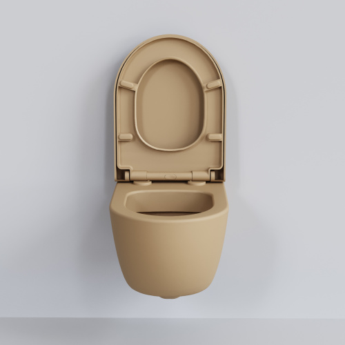 Чаша унитаза подвесная Ambassador Abner 103T20501R цвет темно-бежевый матовый без сиденья - фото 5