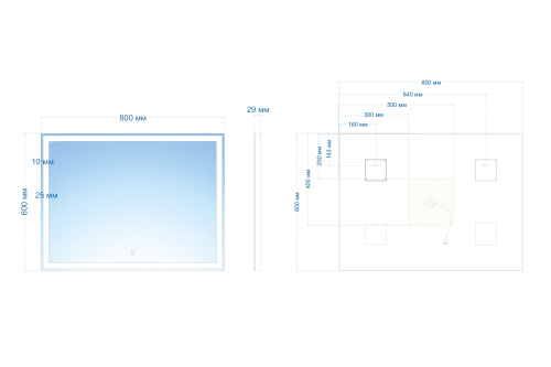 Зеркало в ванную Abber AG6116S 80х60 - фото 3