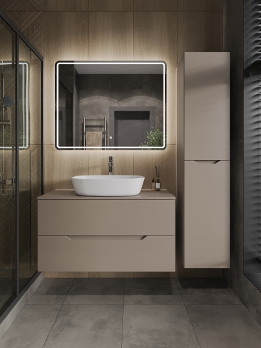 Тумба с раковиной Orange Line Li-100TuLMDF+B08-500W 101х46х68 - фото 5