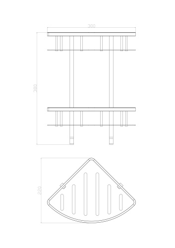 Полка для ванной комнаты Wonzon & Woghand WW-4142 - фото 2