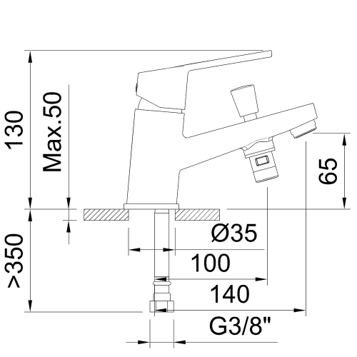 Смеситель Clever NF SMART 99267C на борт ванны хром - фото 2