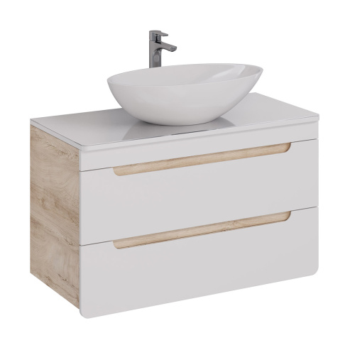 Тумба под раковину LeMark Olivia LM08OL100T 96х45х54 подвесная цвет белый - фото 5