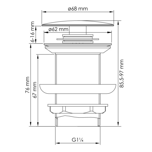 Донный клапан WasserKRAFT Mindel 8500 A246 - фото 3