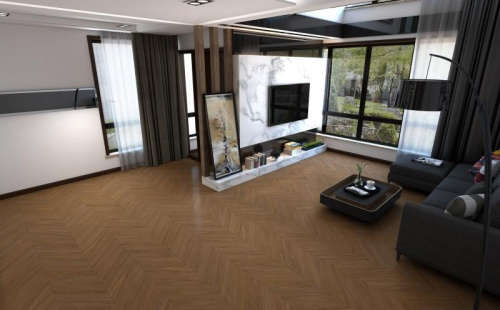 SPC ламинат Damy Floor CHEVRON DF08-Ch Блуа толщина 0.5 см 43 класс 600х127 - фото 3