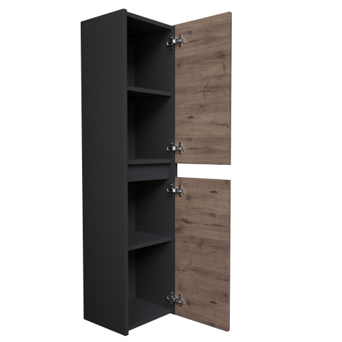 Шкаф-пенал Grossman Смарт 303011 30х25х120 подвесной цвет веллингтон/графит - фото 2