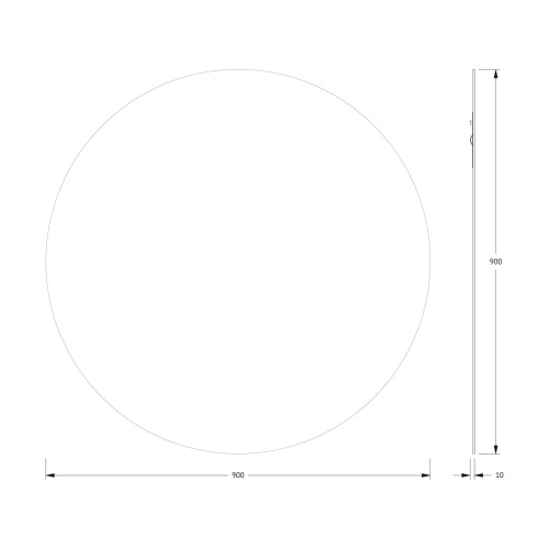 Зеркало в ванную Evoform Colora BY 0455 90х90 цвет черный - фото 2