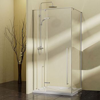 Душевой уголок Vincea Slim-N VSR-5SN9010CL 100х90 стекло прозрачное профиль хром без поддона