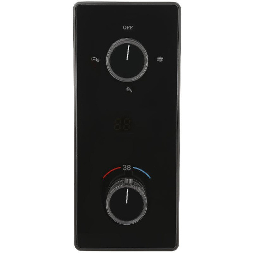 Душевая система ALMAes Tiber TVZ-8805 встраиваемая цвет черный с термостатом - фото 3