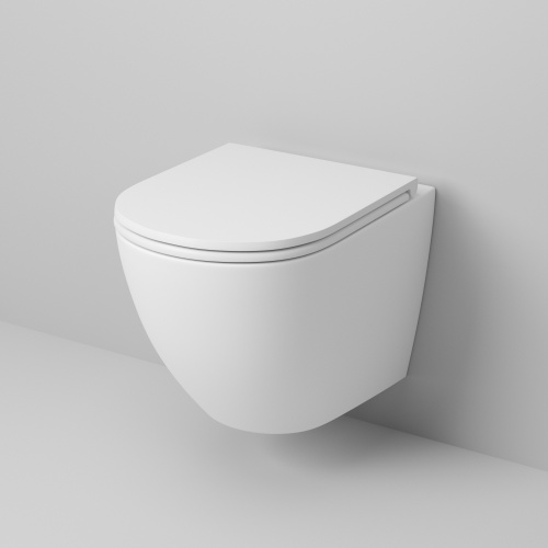 Унитаз подвесной Grossman Color GR-4455MS белый матовый с сиденьем микролифт безободковый каскадный смыв - фото 2