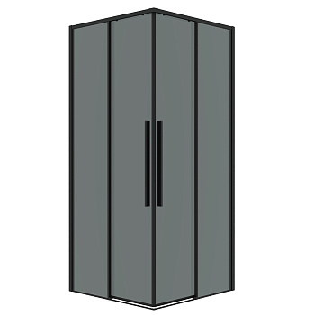 Душевой уголок Grossman Galaxy 300.K33.01.7070.21.10 70х70 стекло прозрачное профиль черный матовый без поддона