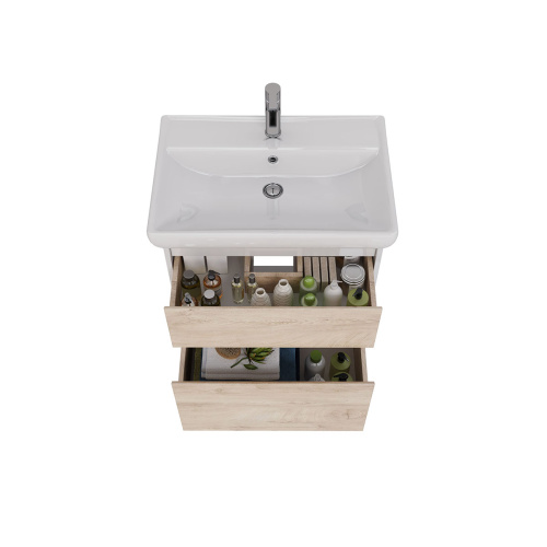 Тумба под раковину LeMark Combi LM03C70T-dub 64х44х65 напольная/подвесная цвет дуб канти/белый - фото 3