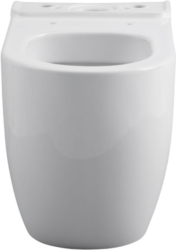 Чаша унитаза напольная Allen Brau Priority 4.31003.20 цвет белый без бачка с сиденьем микролифт безободковая каскадный смыв - фото 2