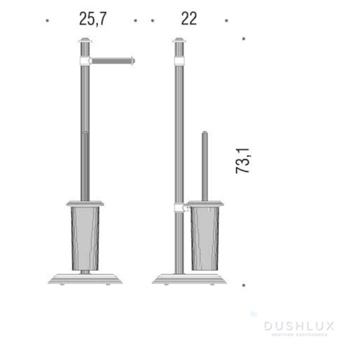 Стойка с аксессуарами для ванной Colombo Hermitage B3318.OA - фото 2