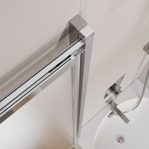 Душевая шторка на ванну Cezares SLIDER SLIDER-VF-11-100/150-P-Cr 100х150 стекло рифленое профиль хром глянцевый ориентация универсальная - фото 5