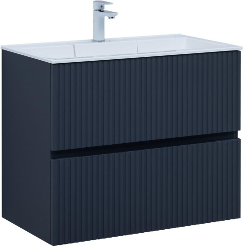 Тумба под раковину Aquanet Джейн 00313302 79х44х64 напольная/подвесная цвет синий - фото 5