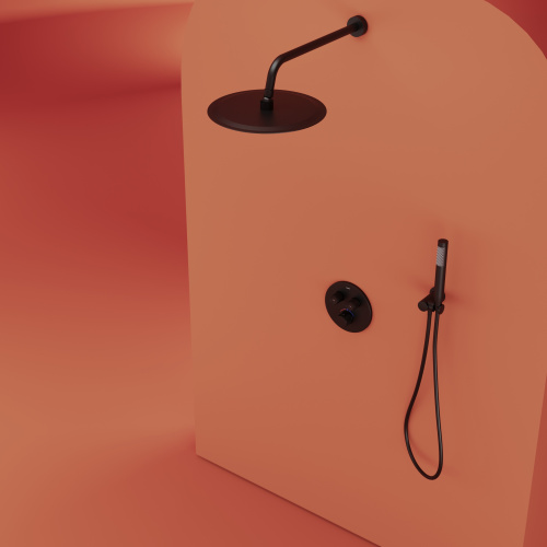 Душевая система Sancos Link SC3005MB встраиваемая в стену с термостатом - фото 3