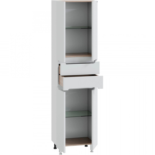 Шкаф-пенал СанТа Лондон 524010 50х30х190 напольный цвет белый - фото 2