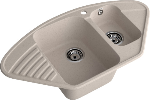 Кухонная мойка Granfest Quarz 14 песочный 93х50 цвет бежевый поверхность матовая - фото 2