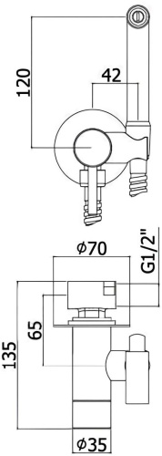 Гигиенический душ со смесителемPaffoni Tweet Round ZDUP110NO встраиваемый в стену черный - фото 4