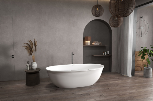 Ванна из искусственного камня Abber Stein AS9631 170х85 отдельностоящая овальная - фото 4