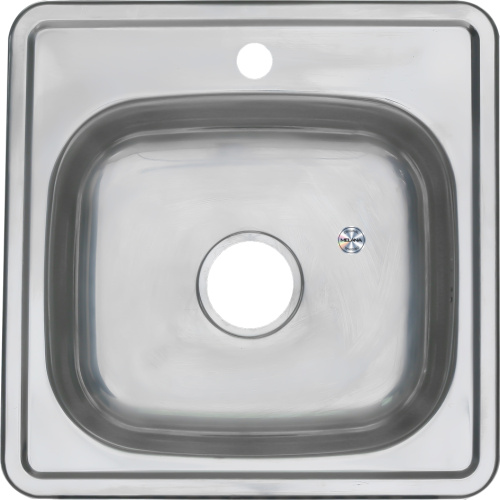 Кухонная мойка Melana 021 ti (*15) 48х48 цвет хром - фото 2