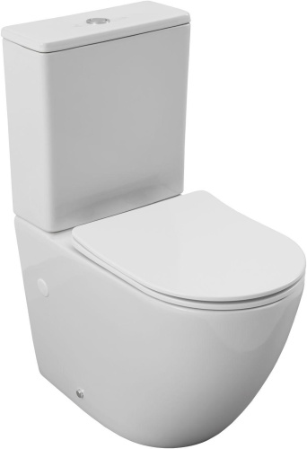 Чаша унитаза напольная Aquanet Cetus Cetus 2.0 C1 цвет белый без бачка с сиденьем микролифт безободковая каскадный смыв - фото 2