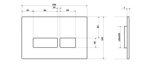 Клавиша смыва механическая Cerutti SPA CR02WH цвет белый - фото 3
