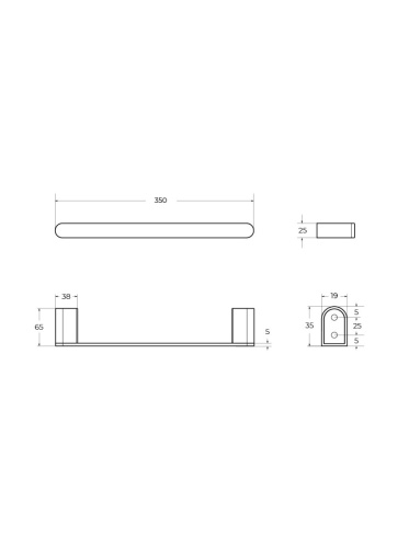 Полотенцедержатель Cezares STYLUS STYLUS-TH-30-NOP - фото 2