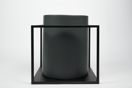 Раковина из сантехнического фарфора Galassia Core 7305NEMT 37х37 напольная цвет черный матовый - фото 2