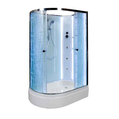 Душевая кабина AvaCan EM2712RNLED+GM 120х80 асимметричная без крыши ориентация правая - фото 2