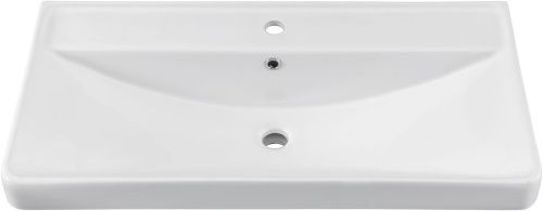 Раковина керамическая Aquanet Ирис 00323883 91х47 полувстраиваемая цвет белый 1 отверстие под смеситель - фото 2