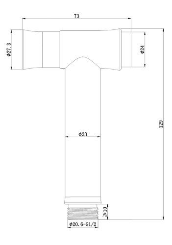 Лейка для гигиенического душа AltroBagno BM AltroBagnoBS060202Cr круглая - фото 2
