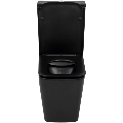 Унитаз напольный с бачком Melana MLN-310306MB черный с сиденьем микролифт безободковый смыв торнадо - фото 5