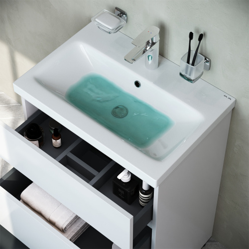 Тумба под раковину Am.Pm Gem S M91FSX0602WG 60х43х81 напольная цвет белый глянцевый - фото 4