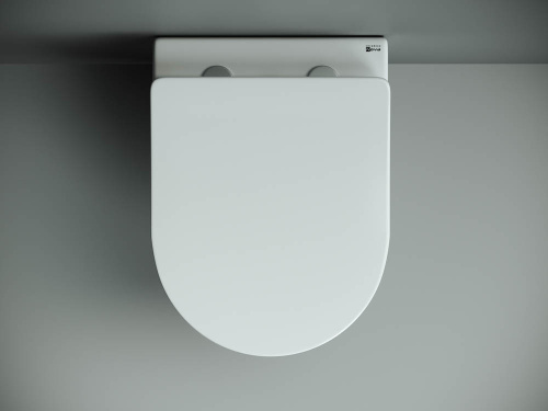 Унитаз подвесной Ceramica Nova MONO CN1905 белый с сиденьем микролифт безободковый душевой смыв - фото 5