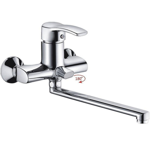 Cмеситель для ванны и душа Haiba HB2270 настенный хром - фото 2